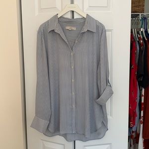 Pinstriped LOFT Blouse